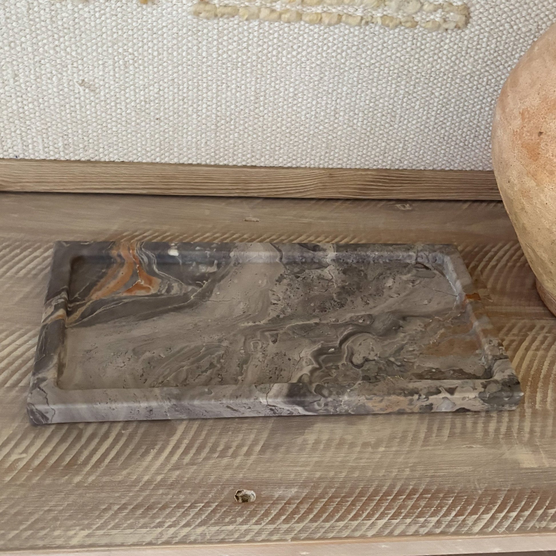 decorative gray onyx tray