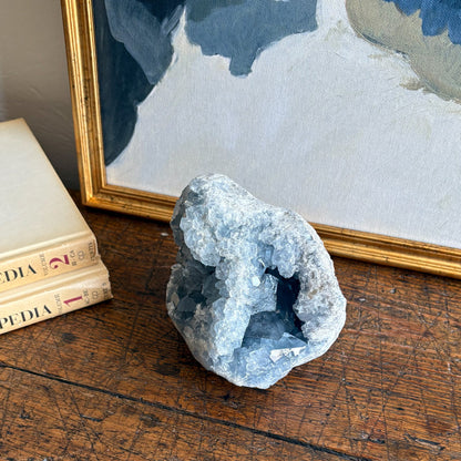 madagascar blue celestite crystal geode