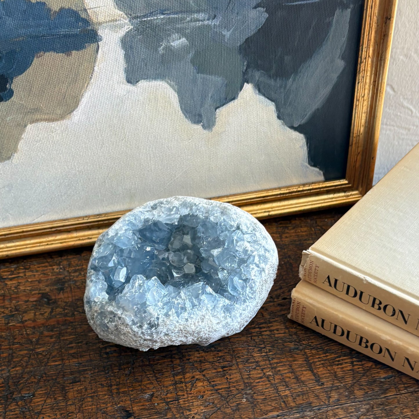 blue madagasacar natural crystal cluster