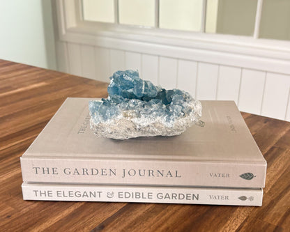 Large natural celestite crystal cluster for home decor