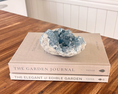 Decorative celestite crystal cluster natural stone decor