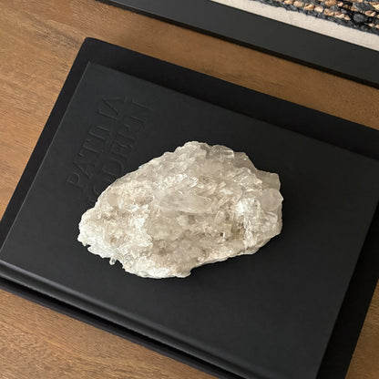 Designer crystal decor clear quartz cluster centerpiece