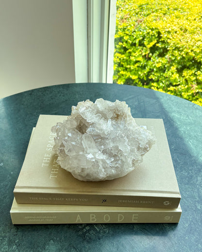 One-of-a-kind clear quartz crystal cluster