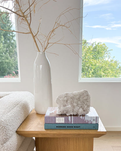 Natural clear quartz crystal cluster from Brazil for home decor