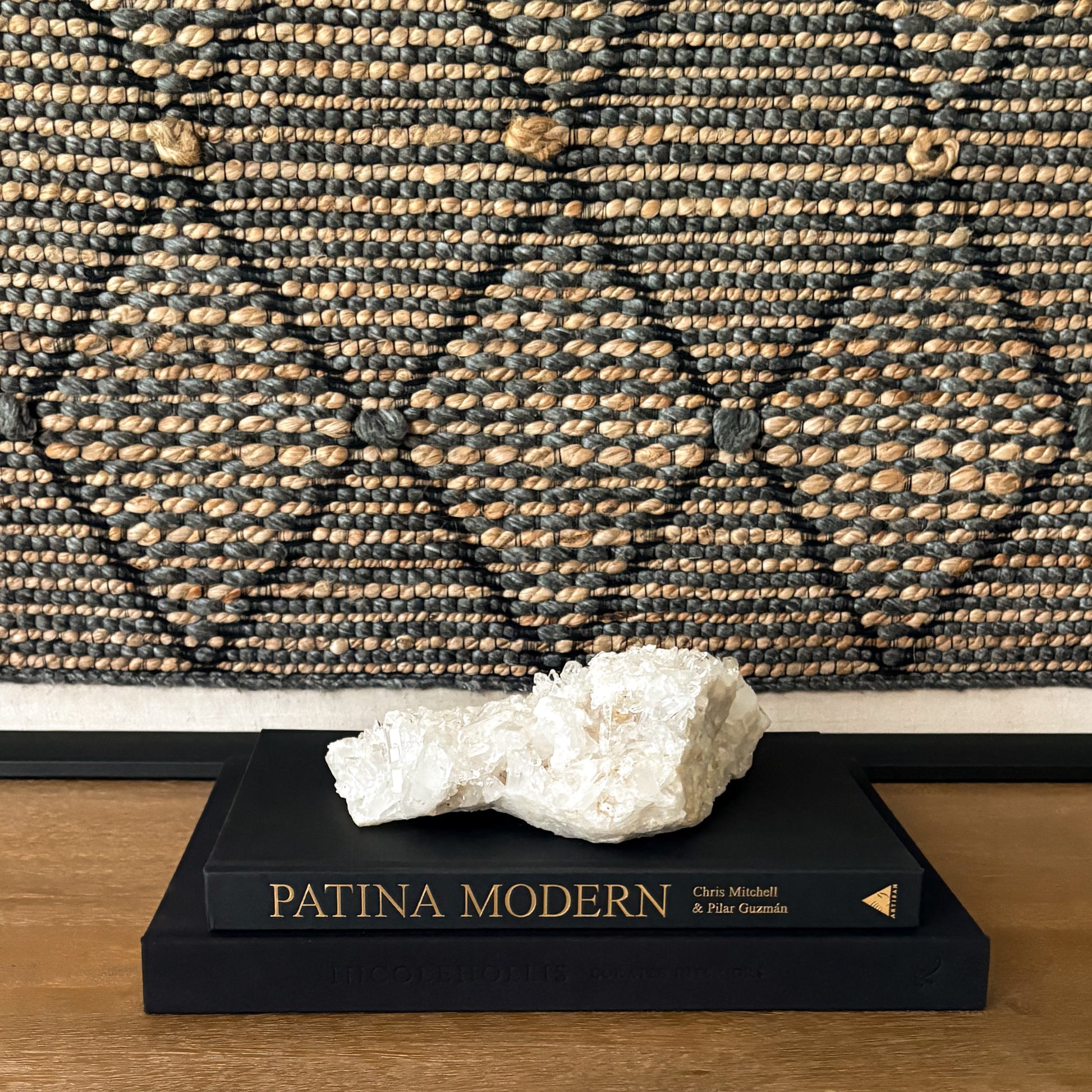 Luxury clear quartz gemstone cluster for interior decor