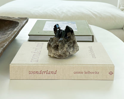 Natural smoky quartz mineral specimen for organic home decor