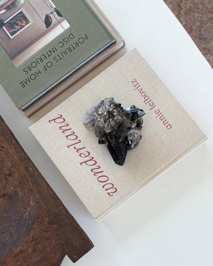 Smoky quartz crystal specimen with naturally formed points and texture
