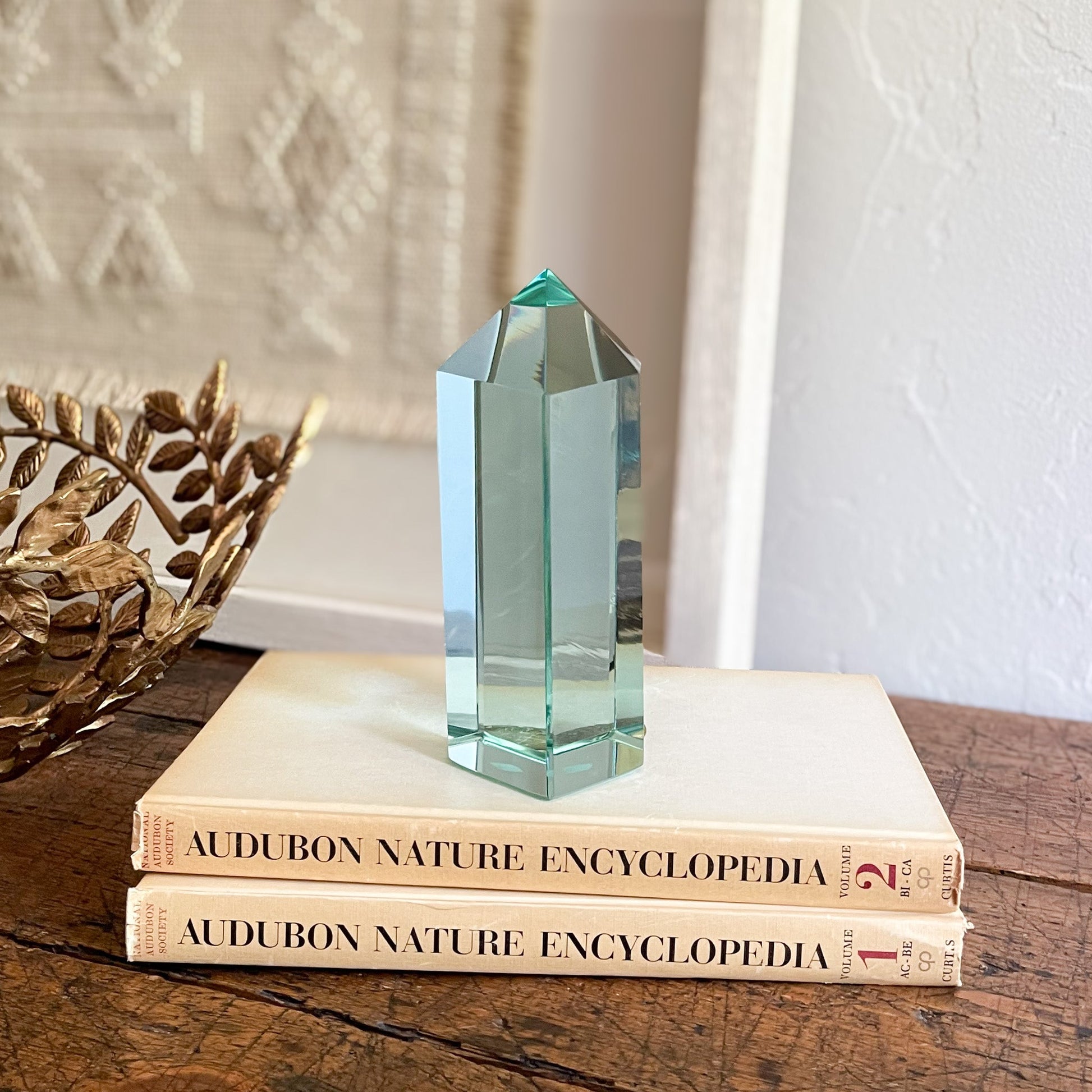 blue green glass home accents