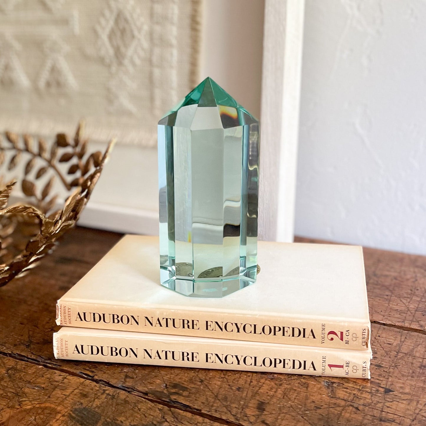 green glass home accents