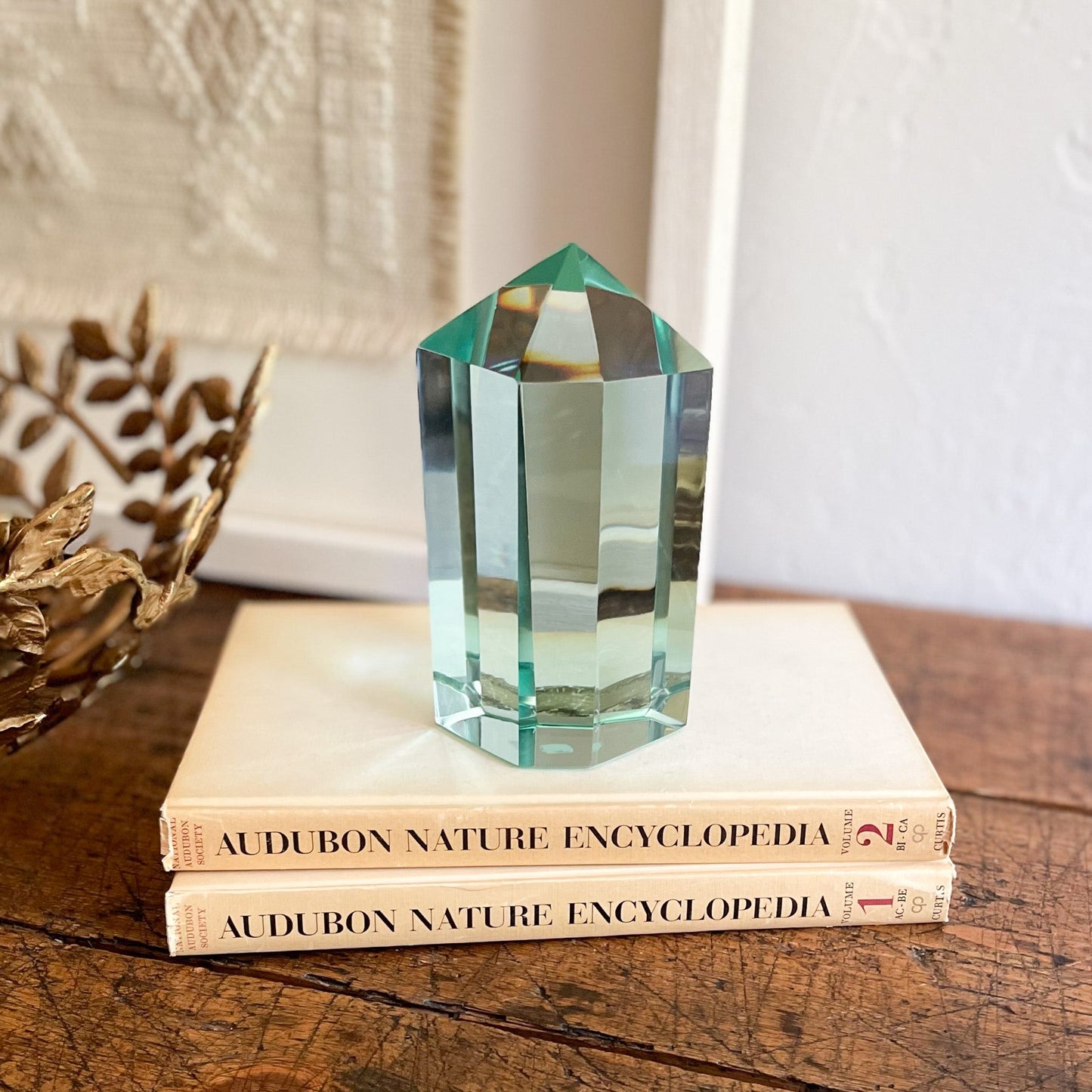 modern green glass statue