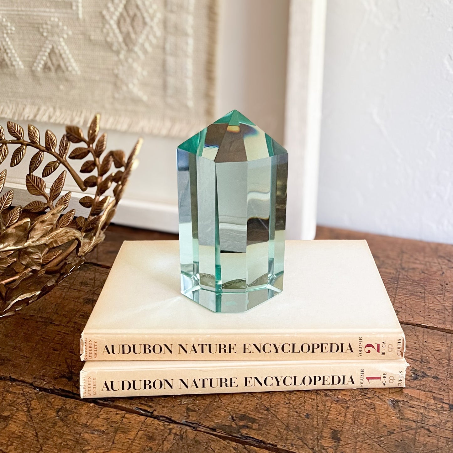 green glass decorative accents