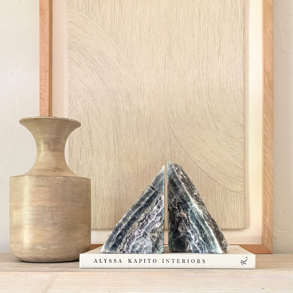 Fluorite Crystal Bookend Pair