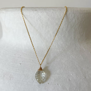 green amethyst gold pendant necklace