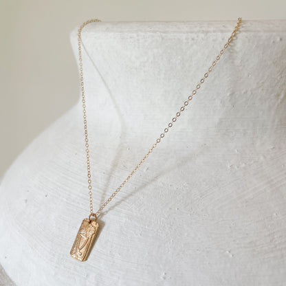 gold boho necklace, gold layering necklace