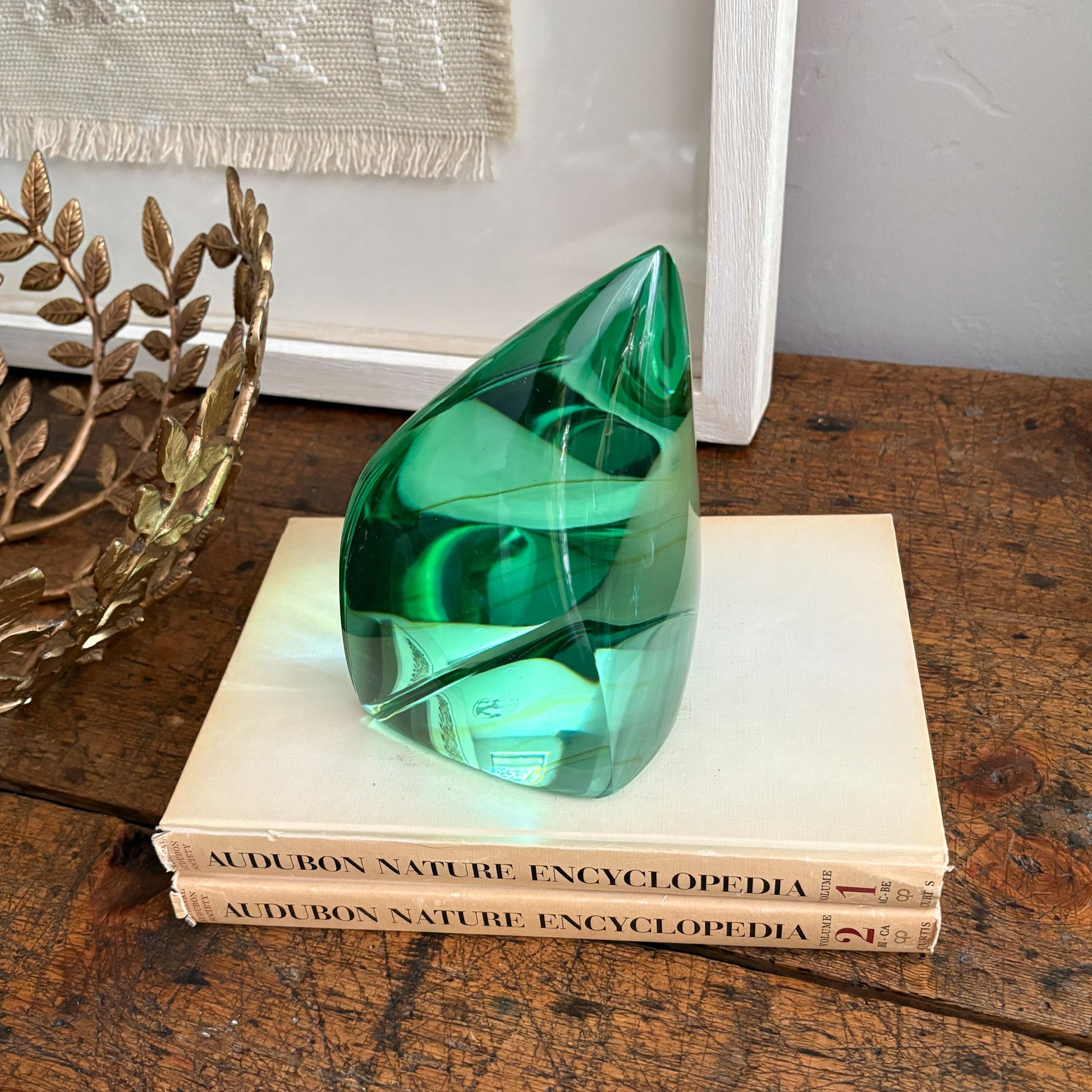 green glass home accents