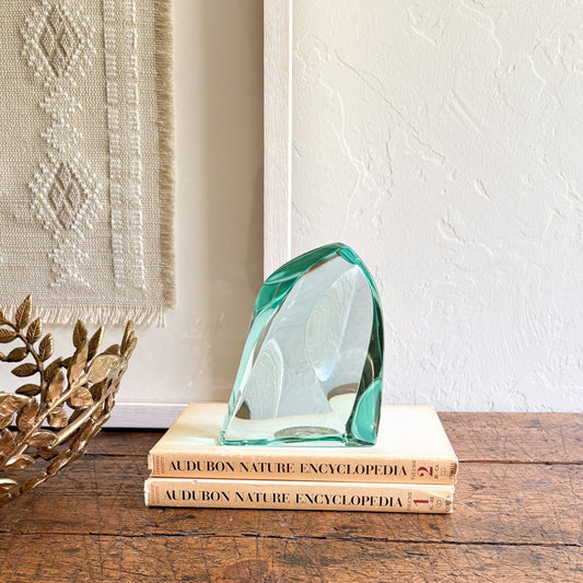 green glass decorative object