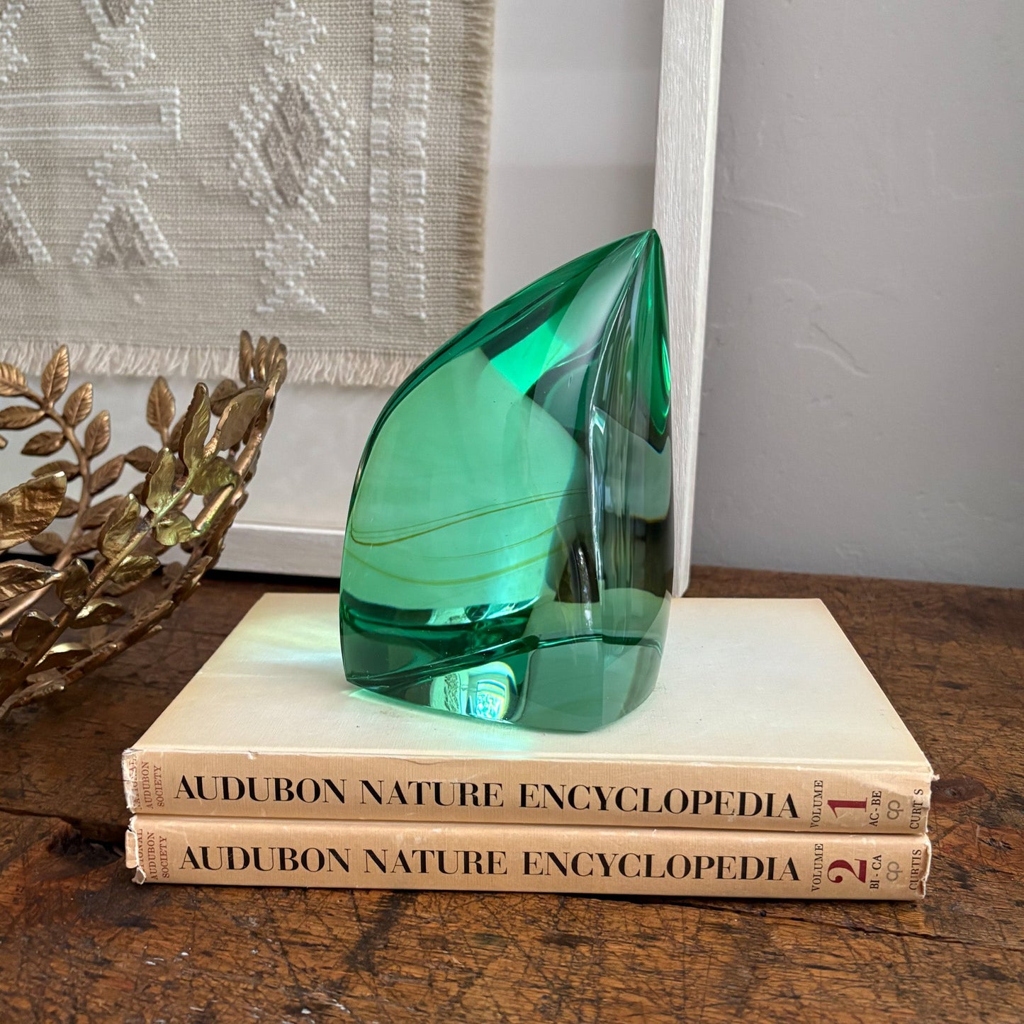 unique green glass decor