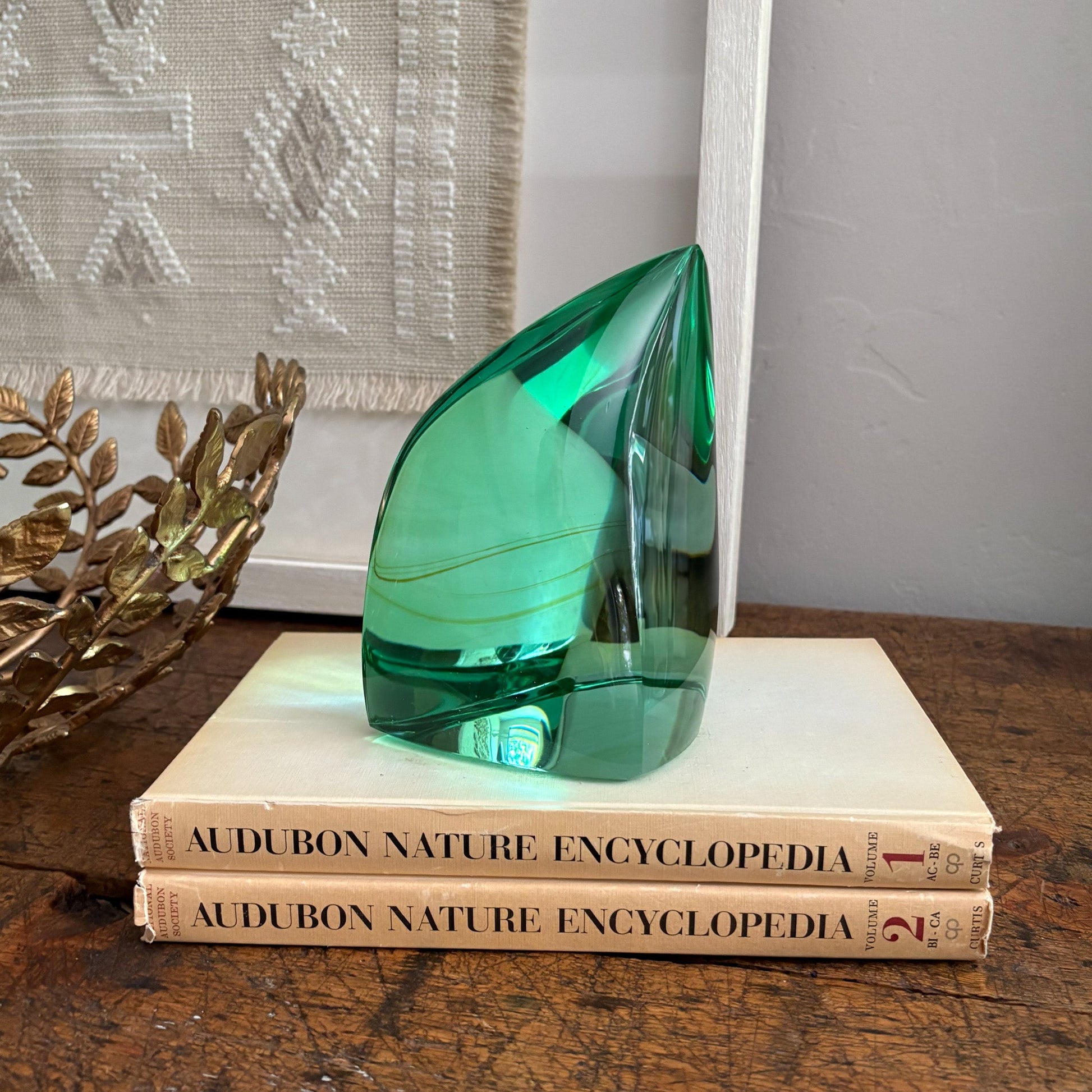 unique green glass decor