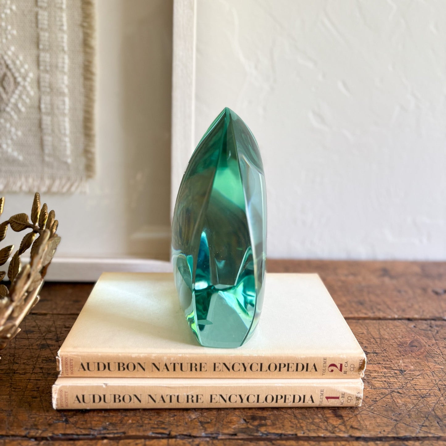 green glass home accents