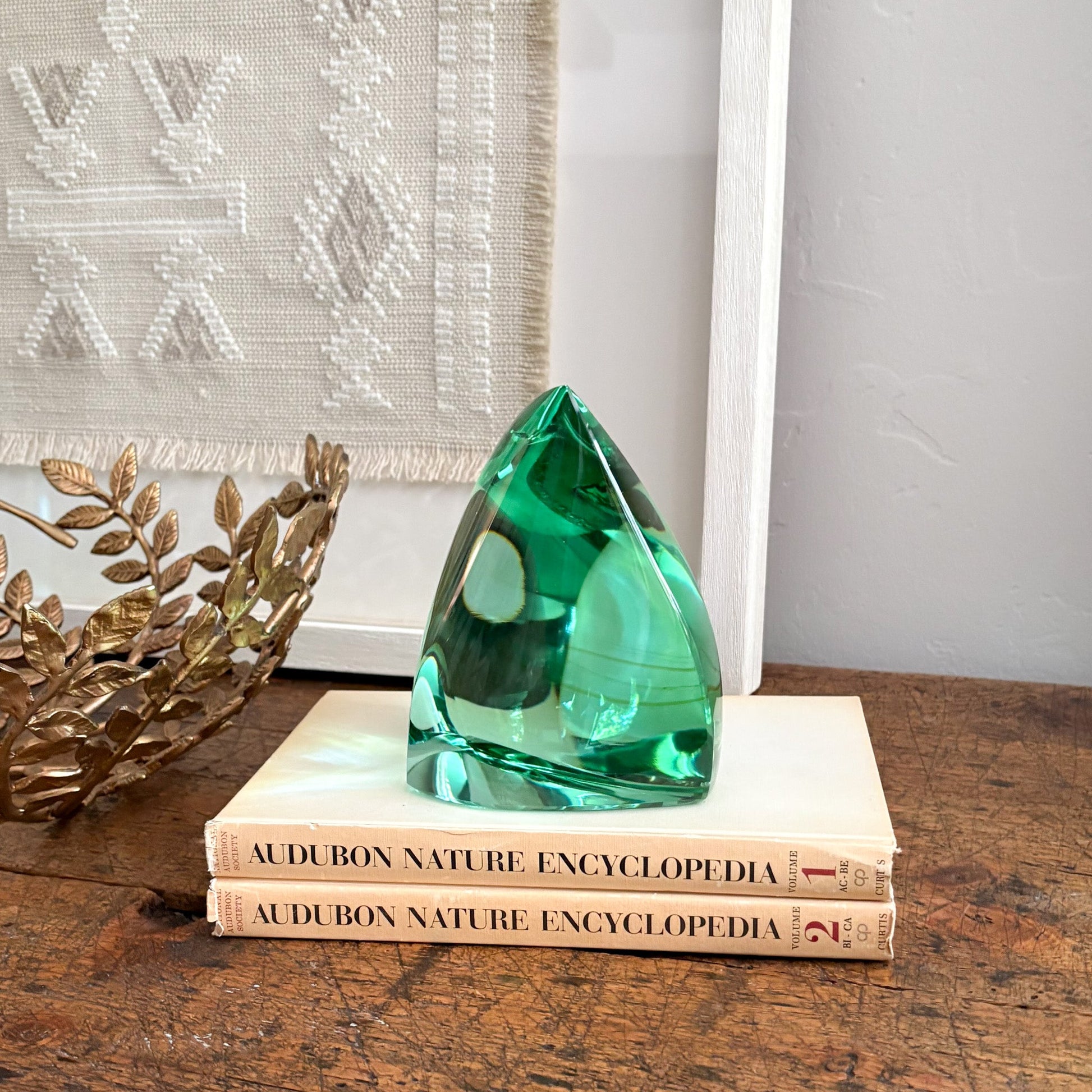 green glass home decor