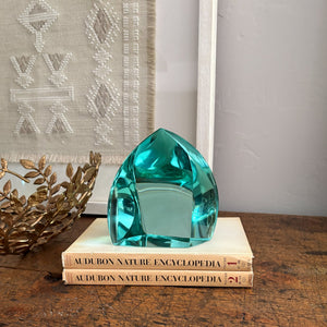 green glass decorative object