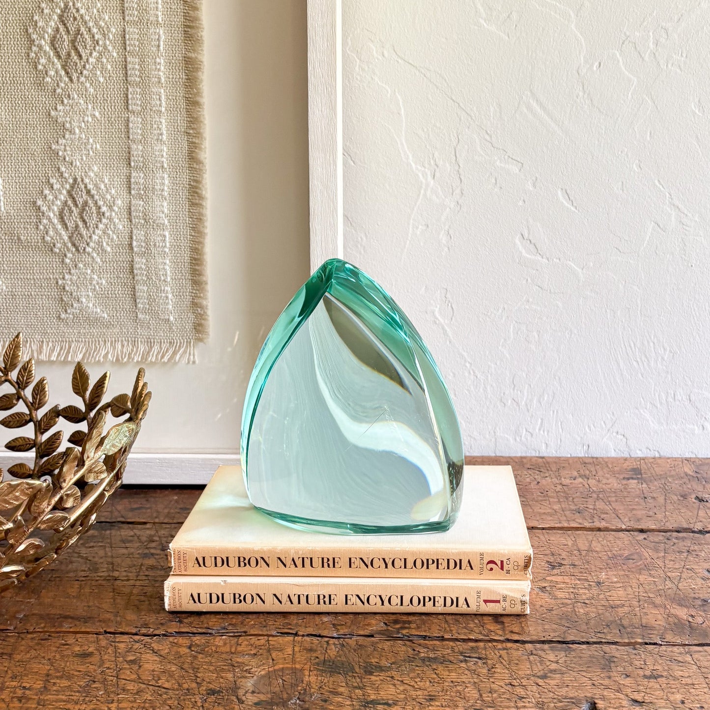 green glass statue