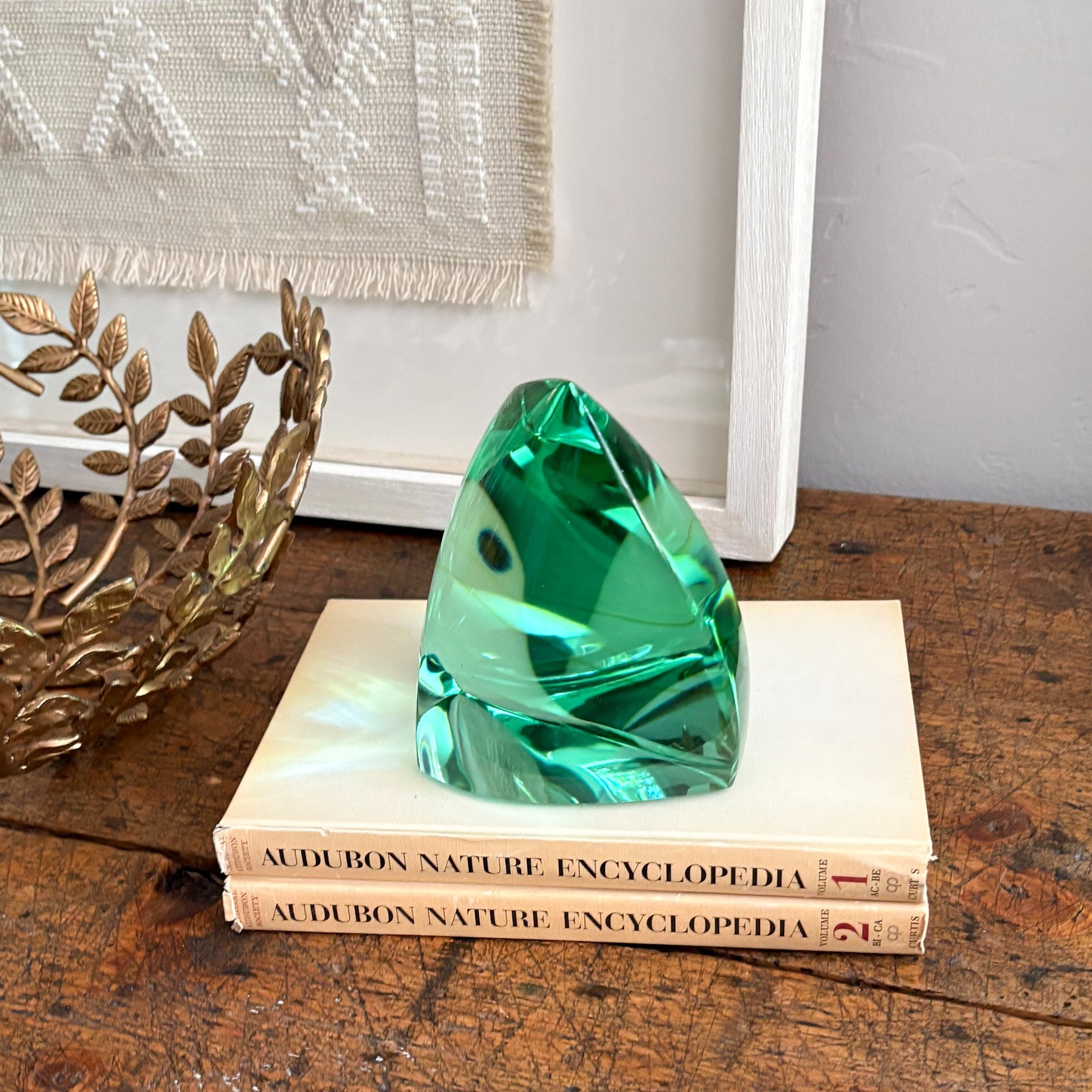 modern green glass decor