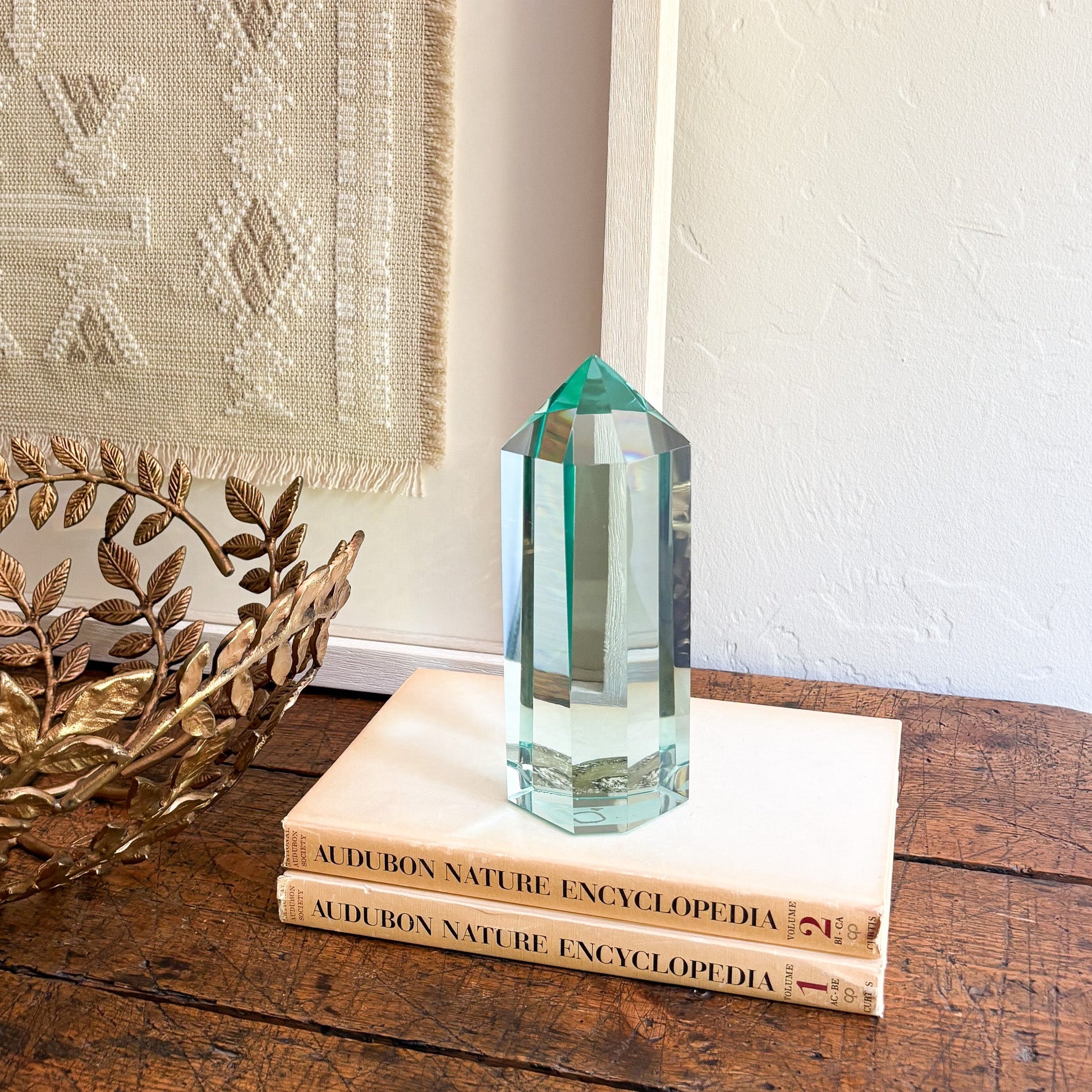 blue-green glass home accents