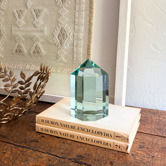 blue green glass prism