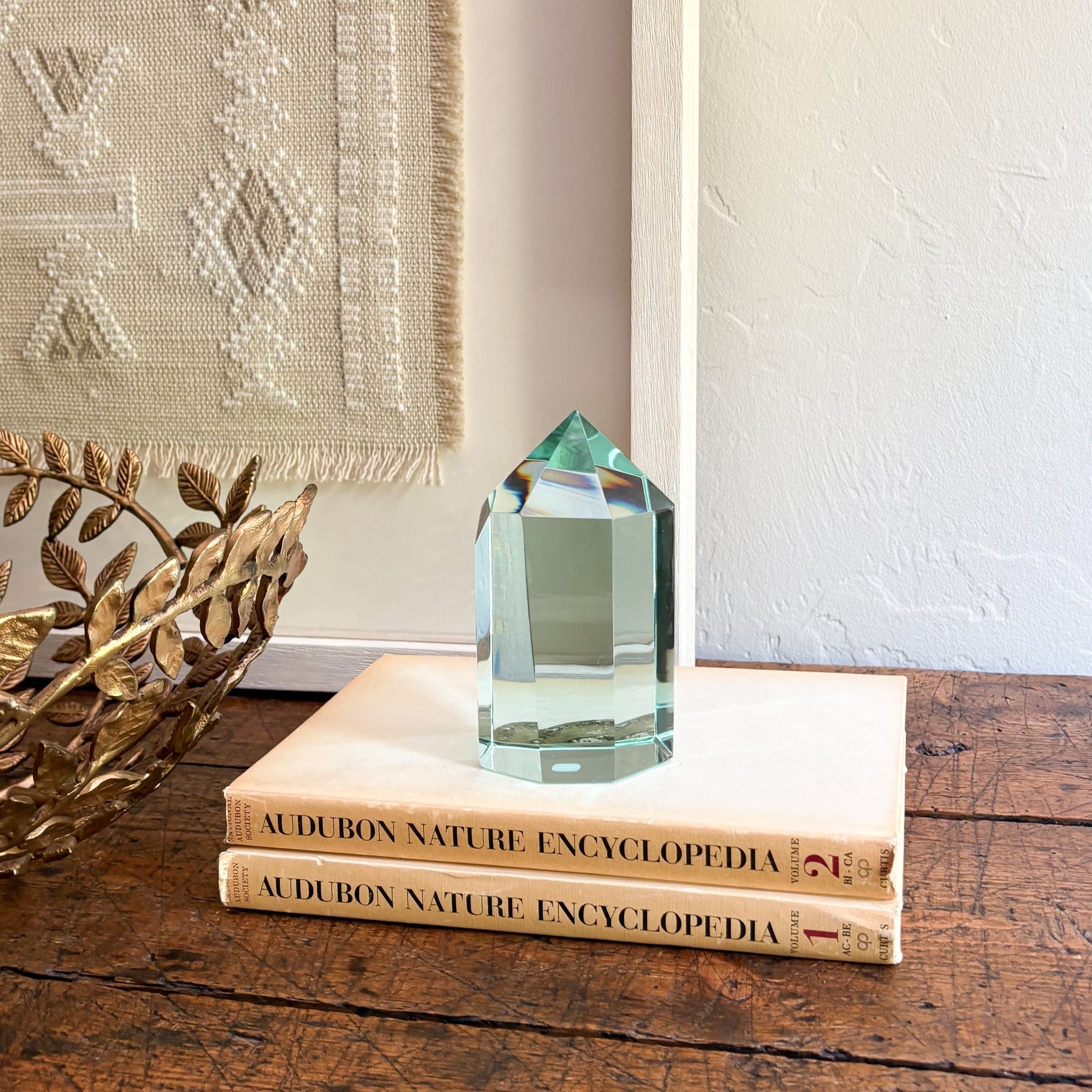 green glass decorative object
