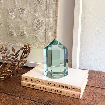 green glass decorative object