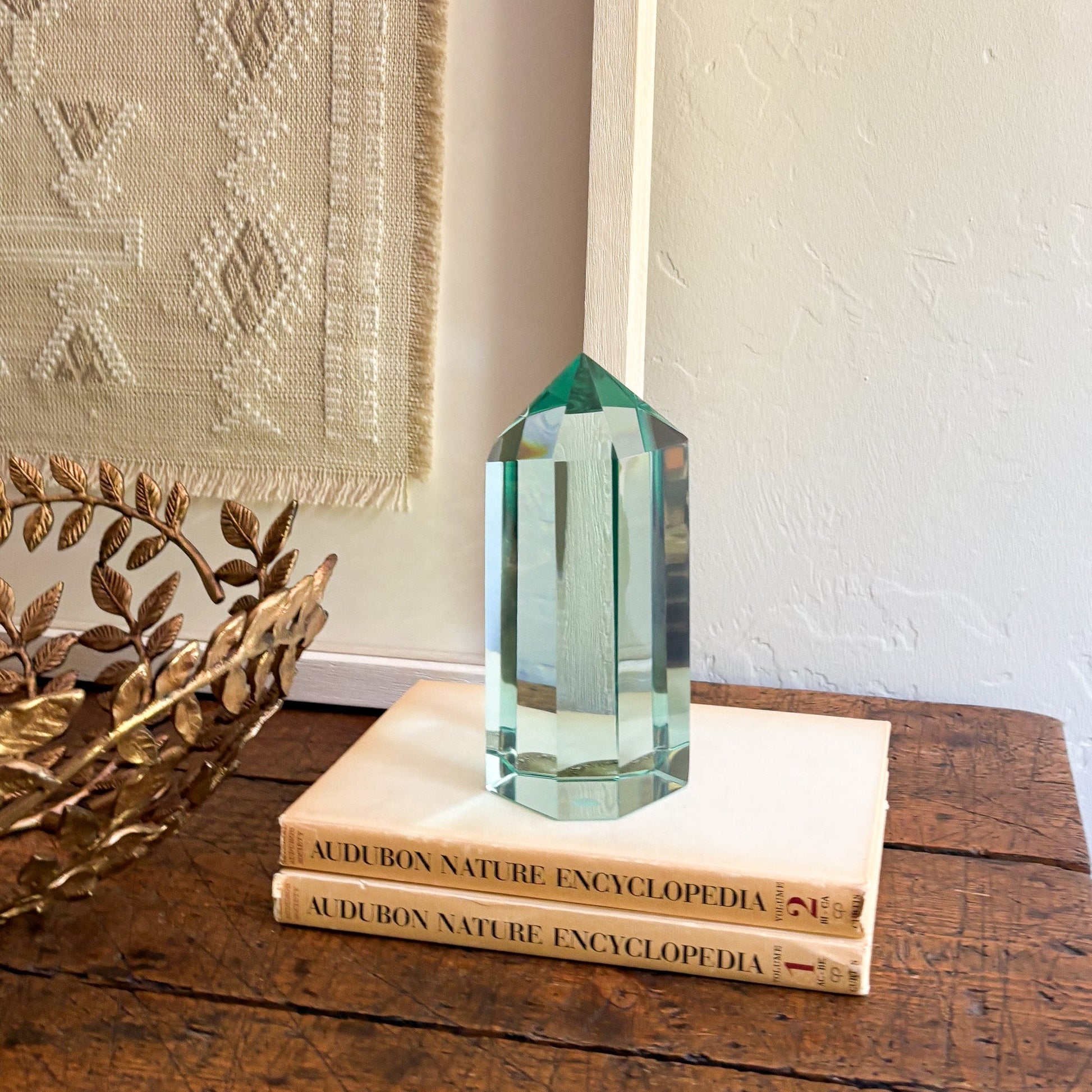 green glass home accents