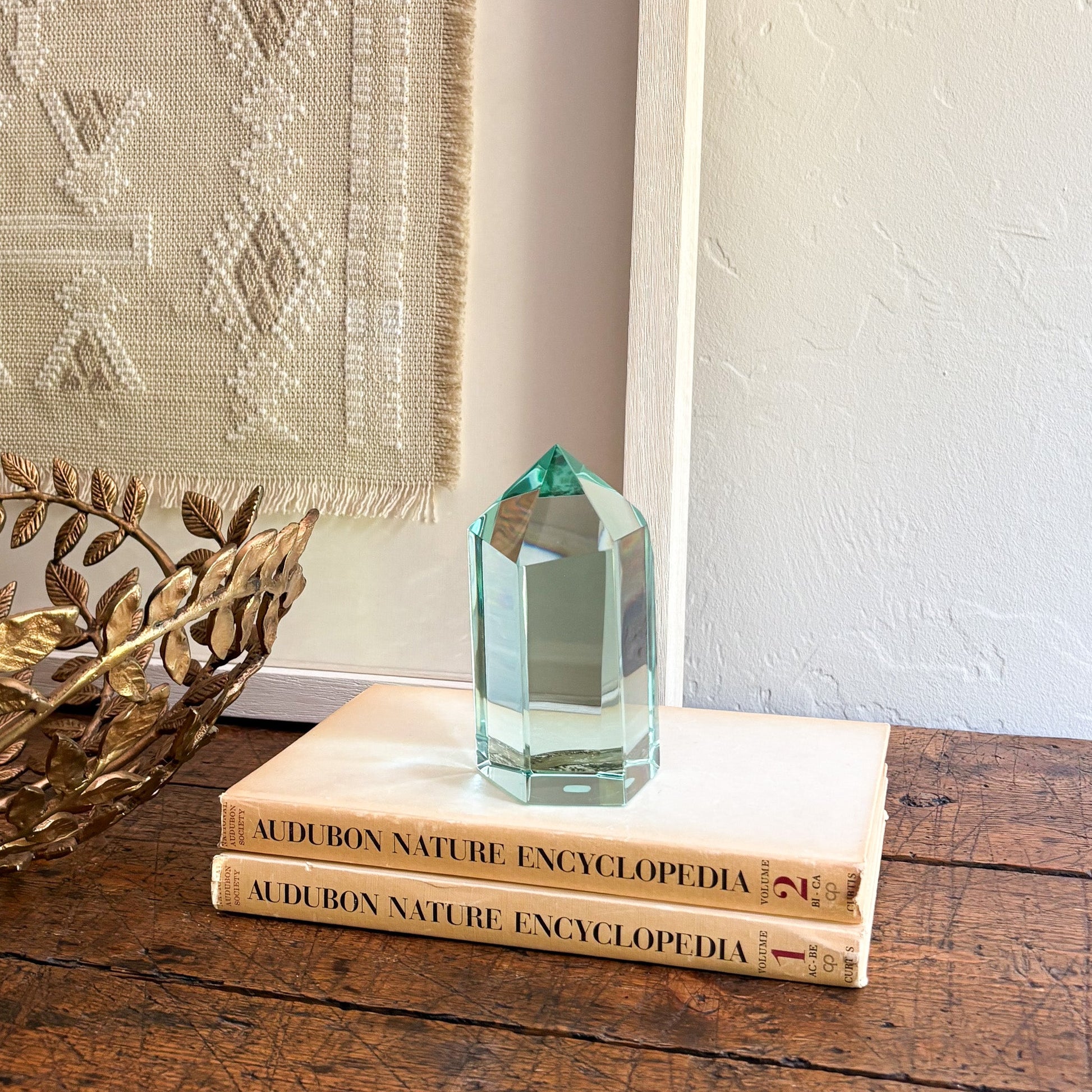 decorative blue green prism