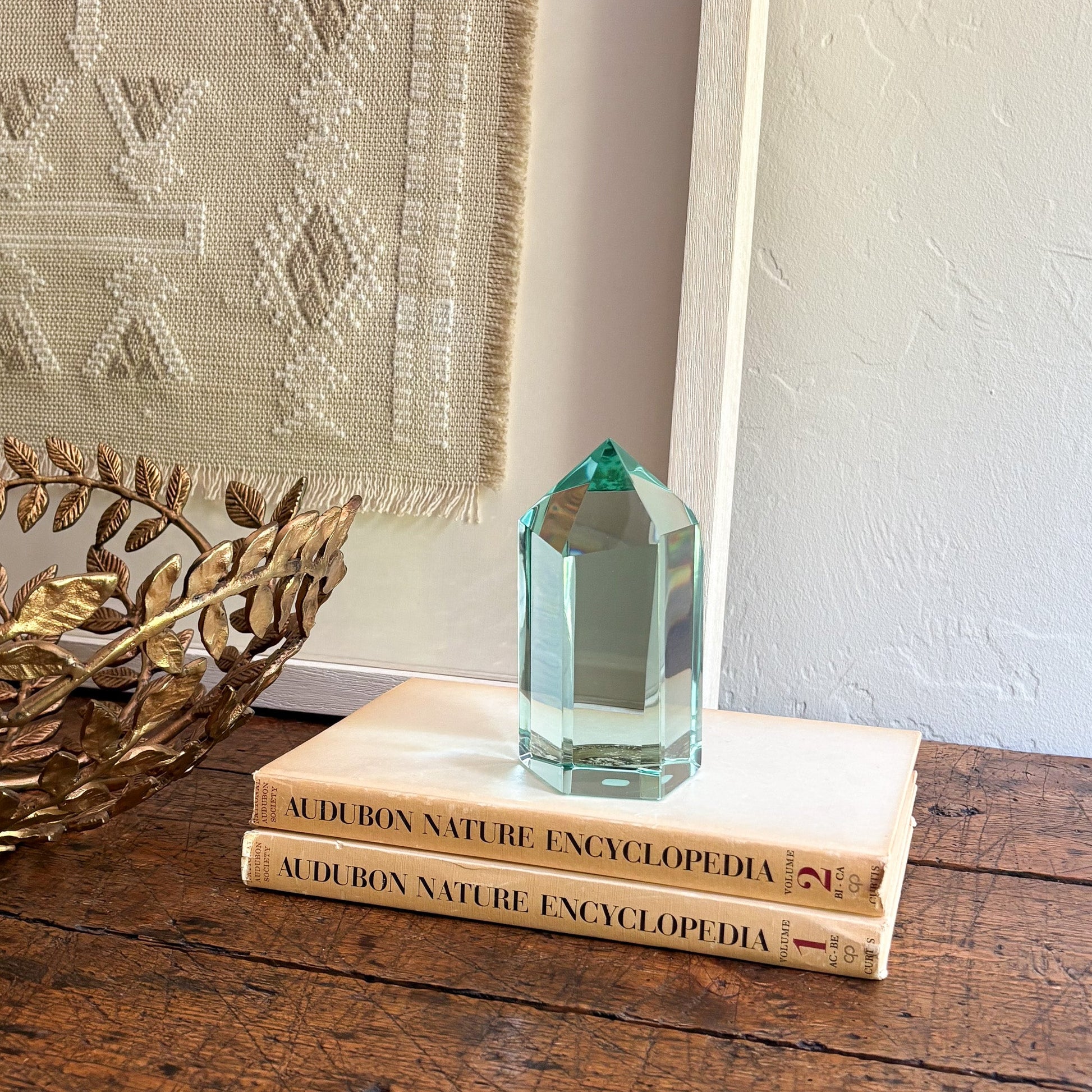 decorative blue green glass point