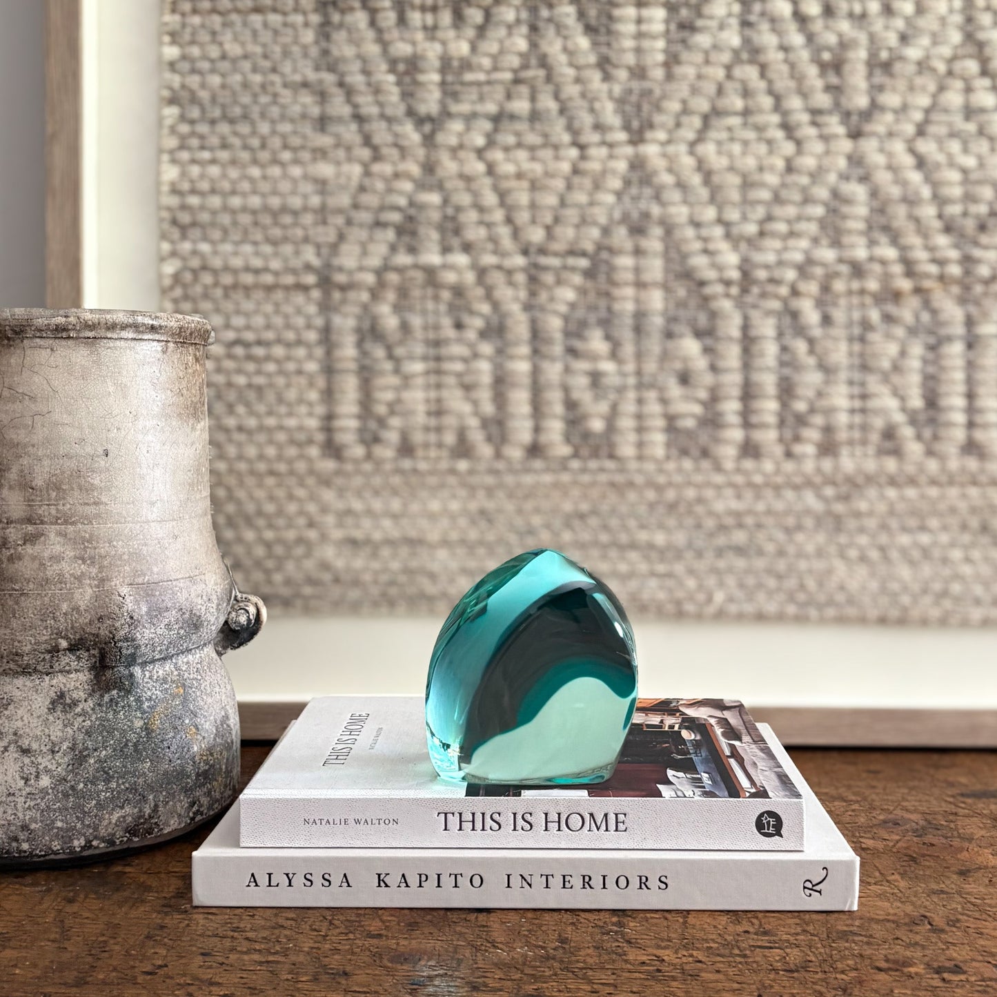 modern green glass home accents