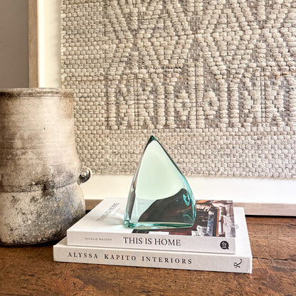 green glass decorative object