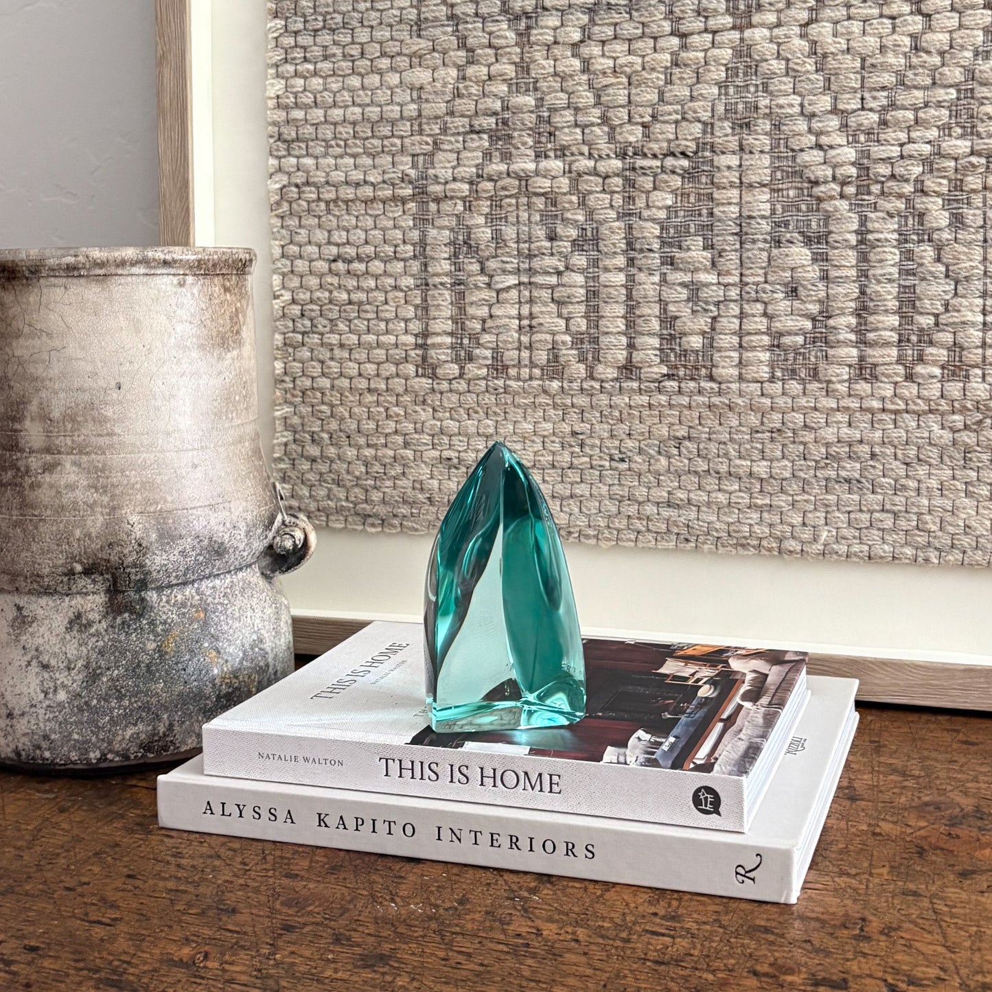 modern green glass home accents