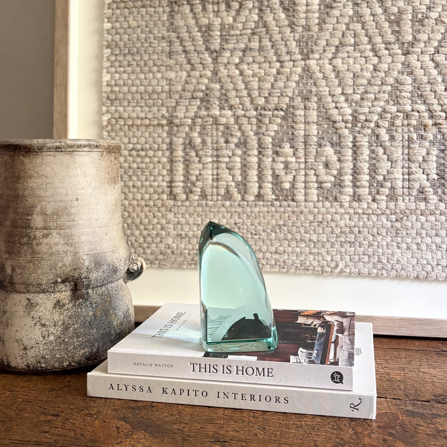 green glass home accents