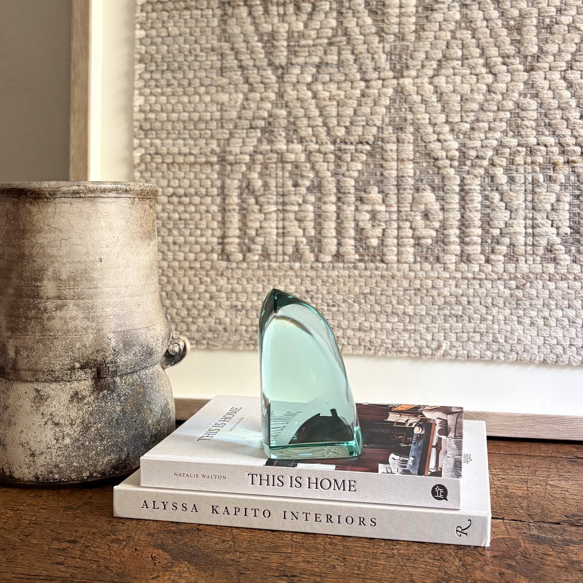 green glass home accents