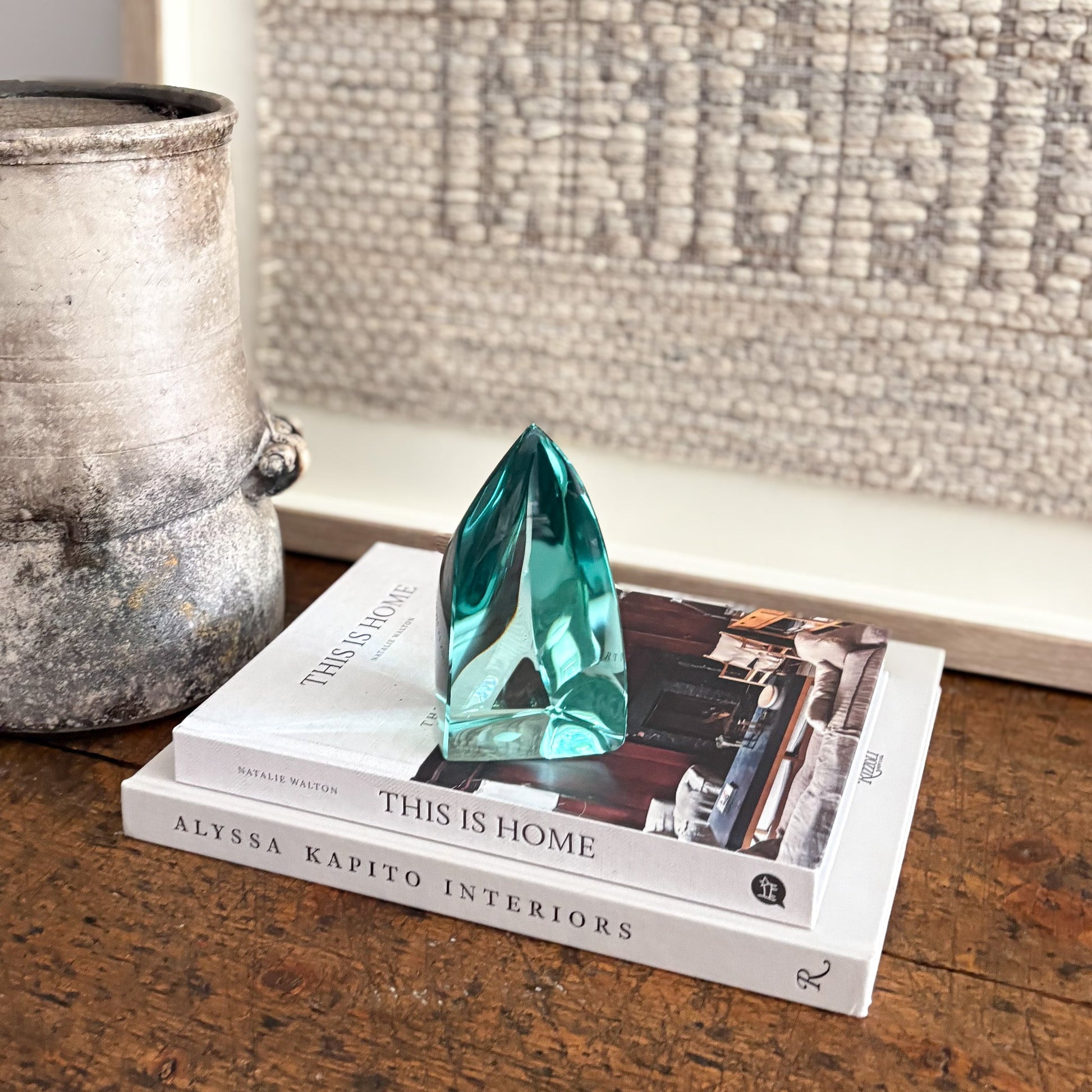 modern green glass home decor