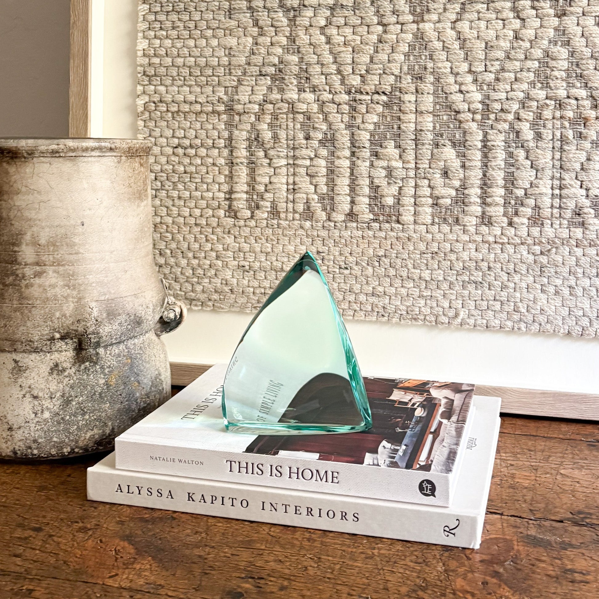 green glass home accents