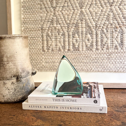 decorative blue green glass decorative object