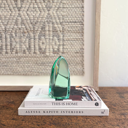 modern green glass home accents