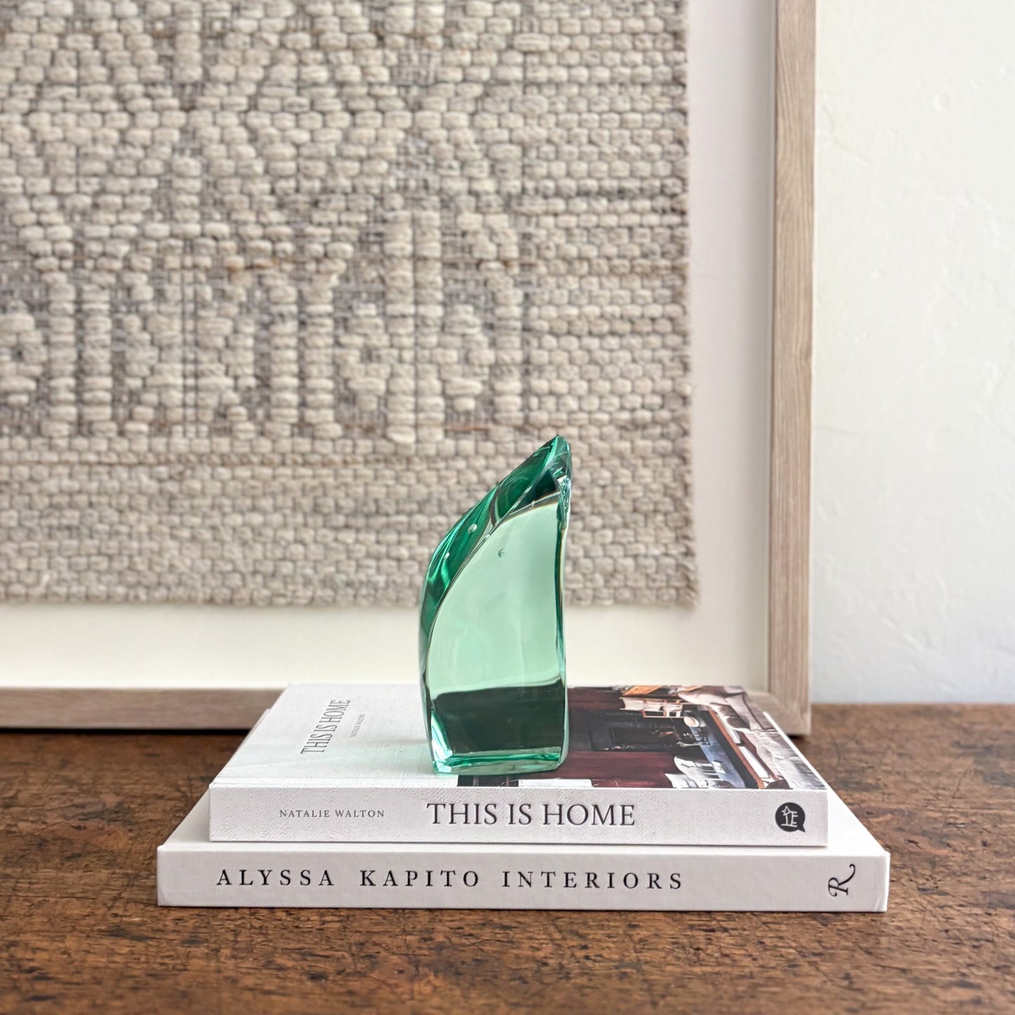 modern green glass home accents