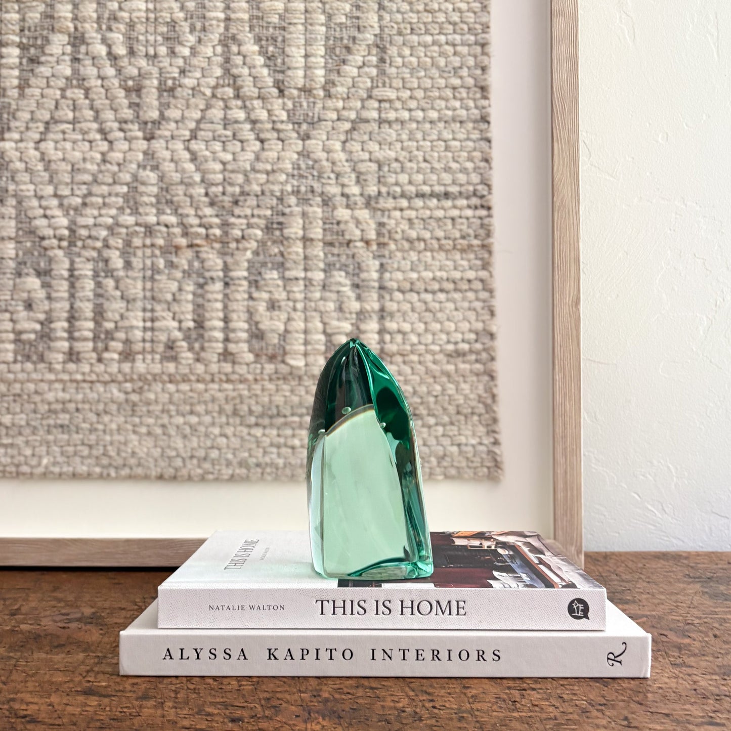 green glass home accents