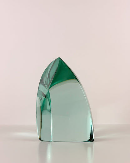 Green Glass Sculpture