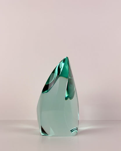 Green Glass Sculpture