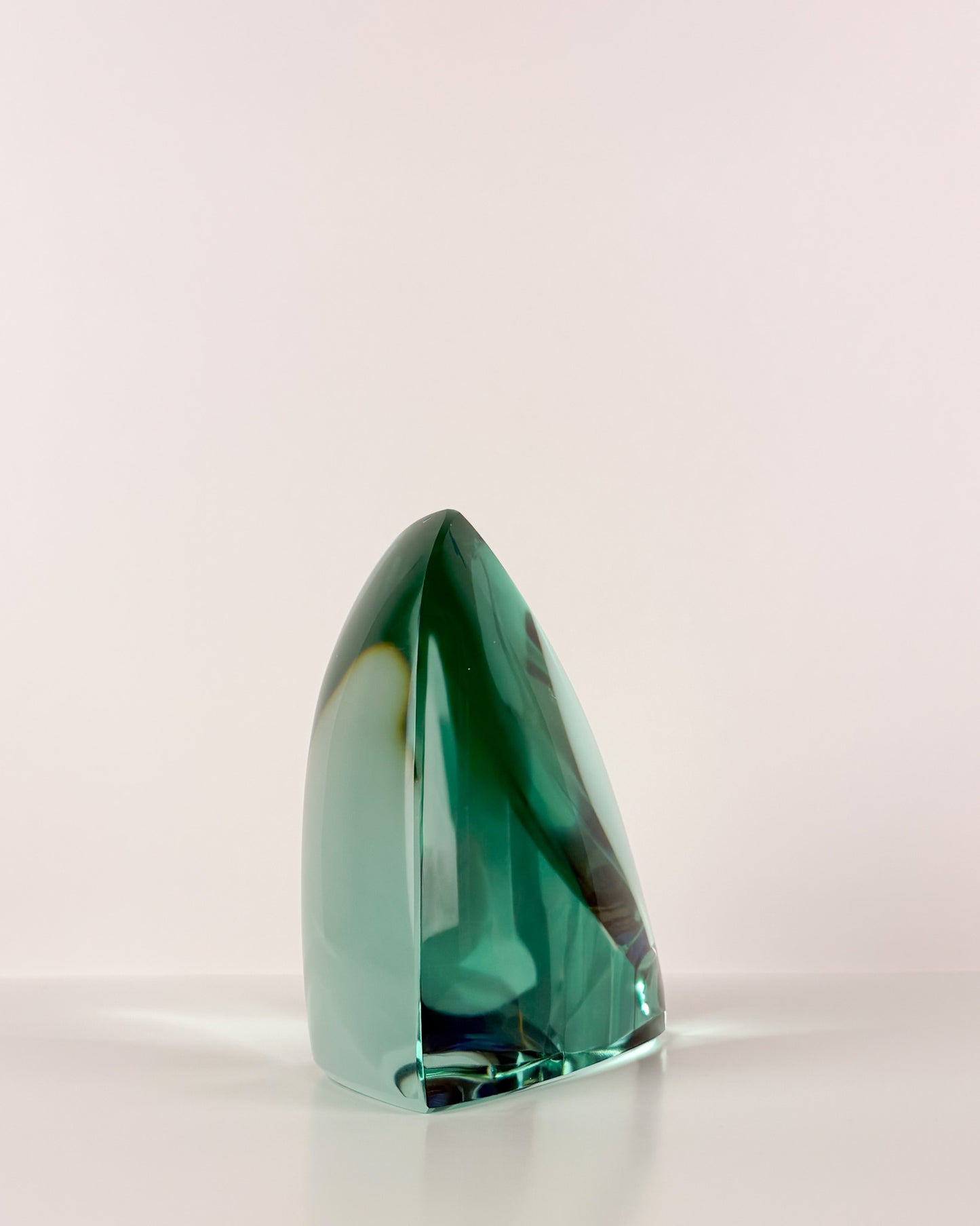 Green Glass Sculpture