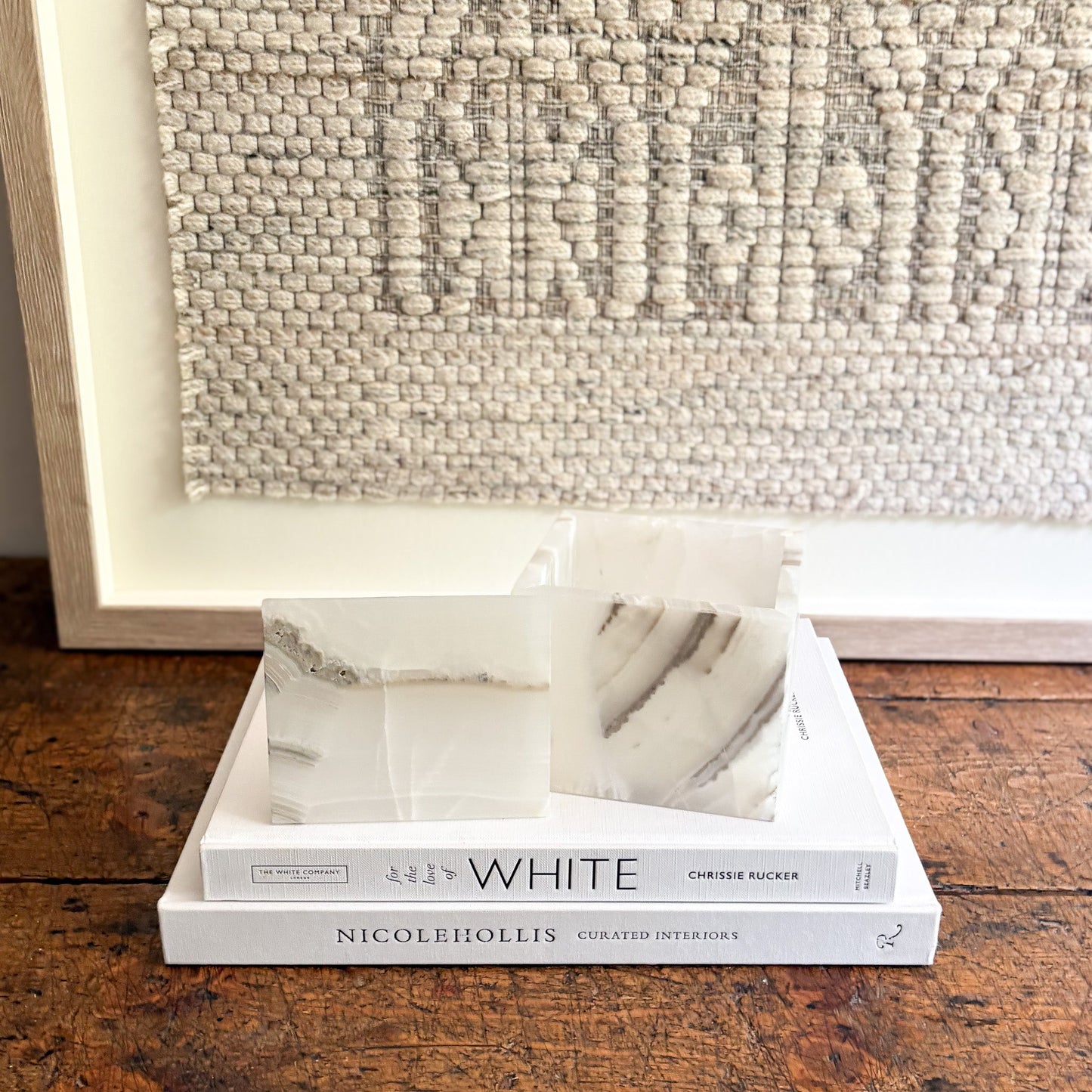 white and grey lidded onyx box