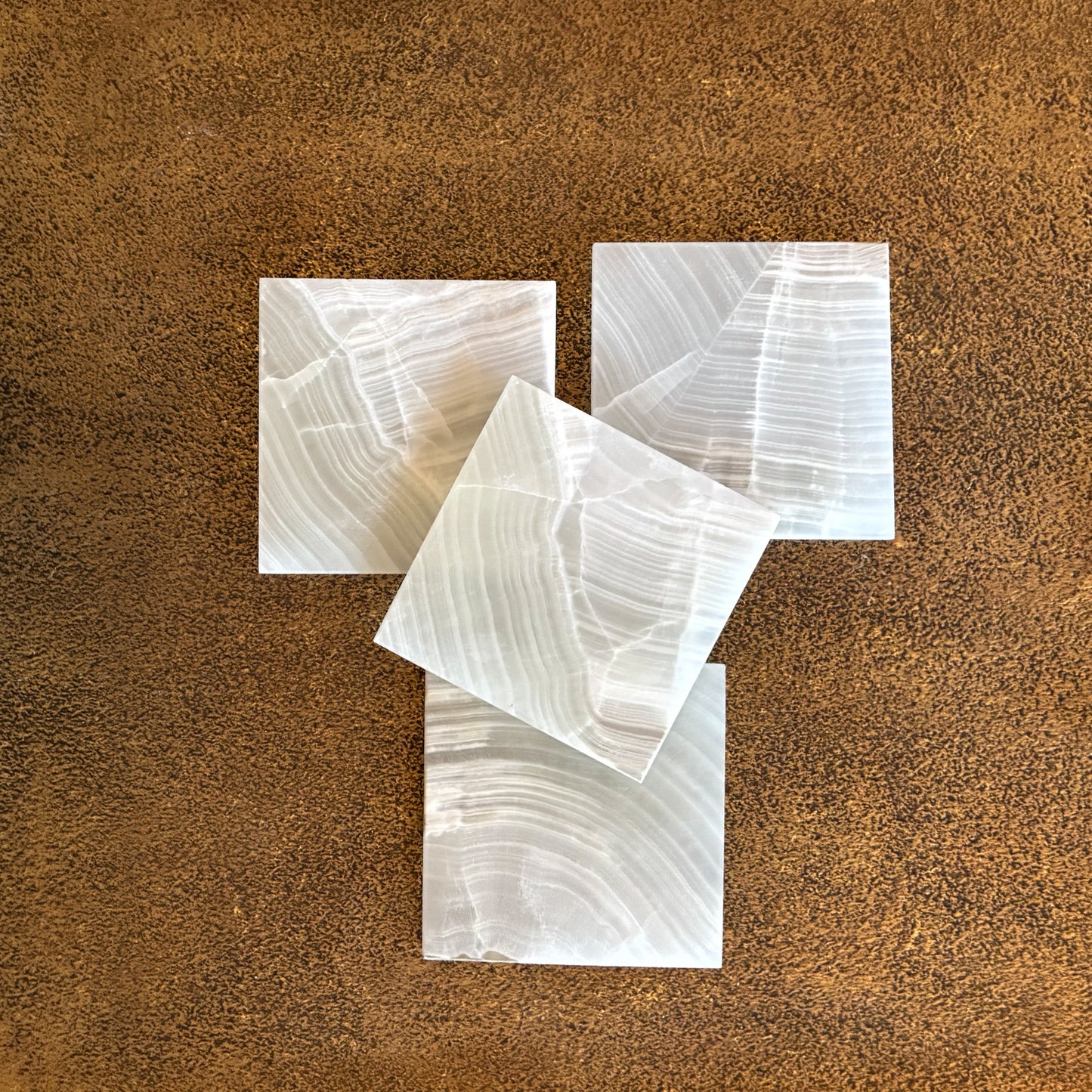 square onyx coasters